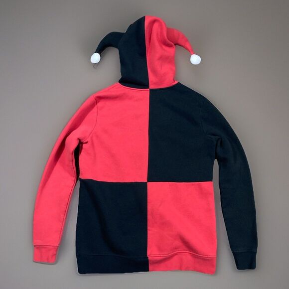 Six Flags x DC Comics Harley Quinn Cosplay Zip Up Hoodie With Mask Adult Size L - Picture 2 of 7